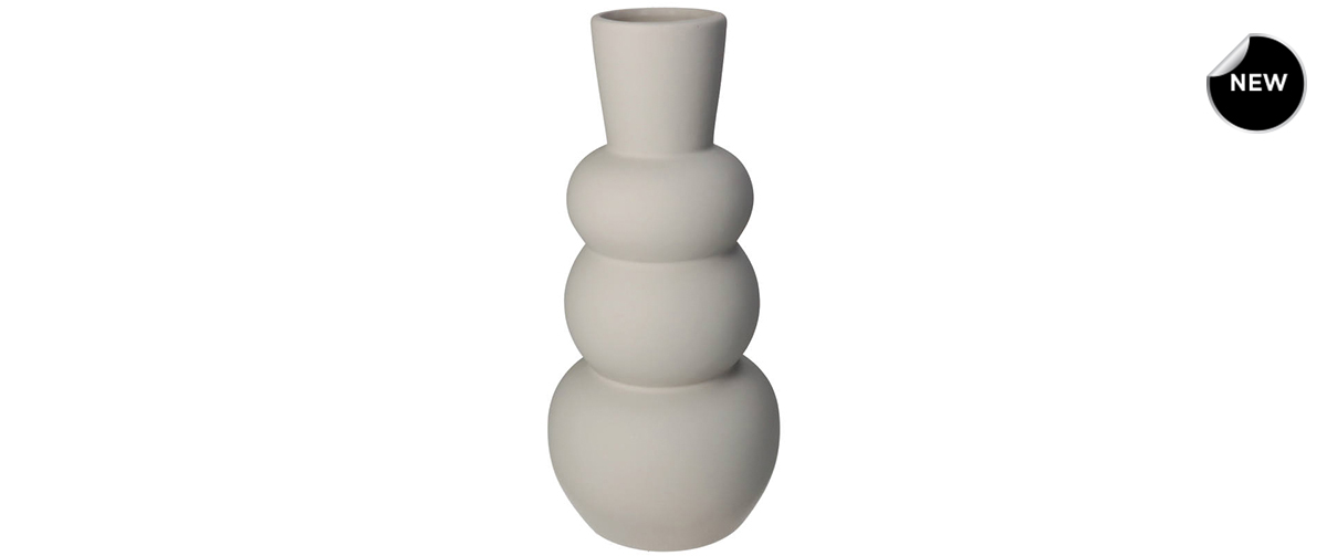 XET-9168 Vase Fine Earthenware Ivory 14x14x29.5cm NEW.jpg_1